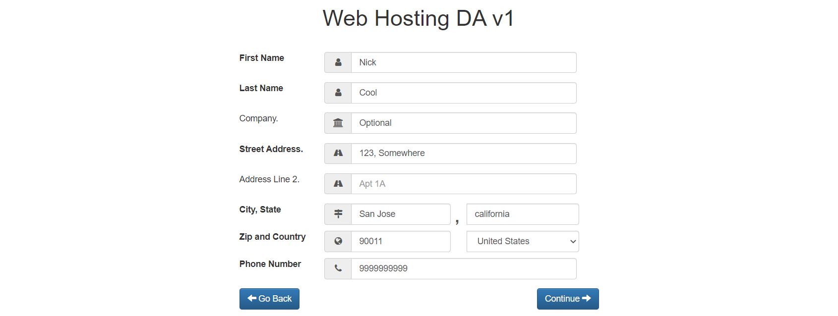 create account on 1 dollar web hosting interserver