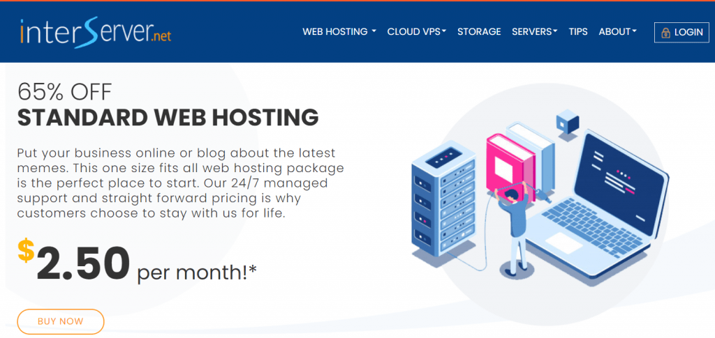 InterServer unlimited web hosting at $30 for lifetime