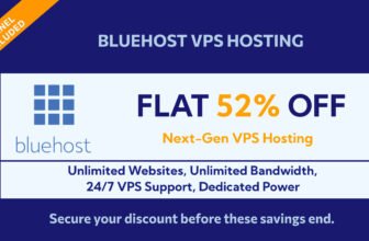 bluehost vps hosting flat 52% off