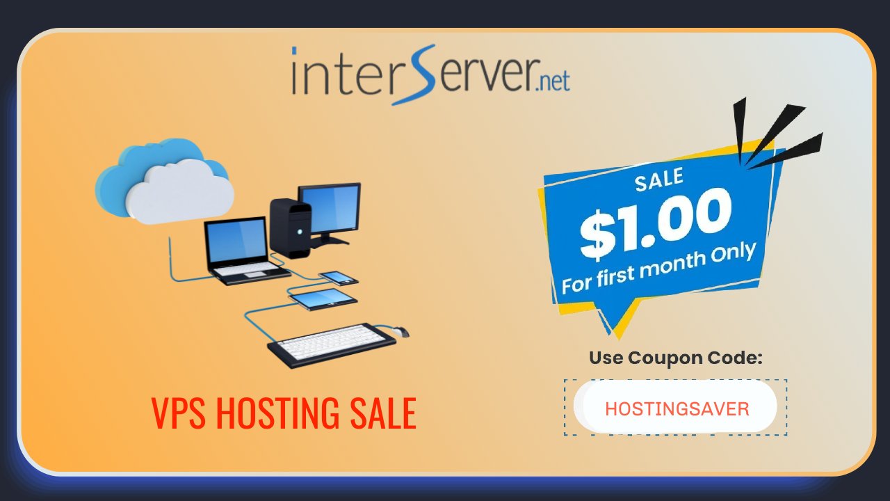 InterServer 1 Cent Coupon – VPS Hosting $0.01 First Month