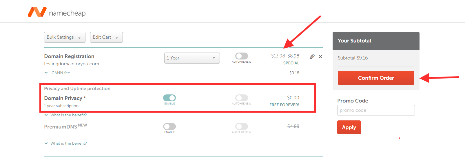 transfer domain to namecheap at flat 57% off